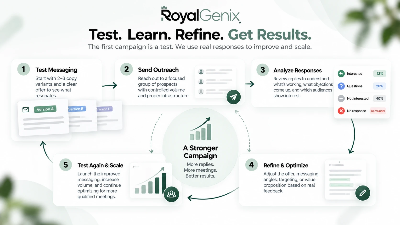 Test, learn, refine and get results